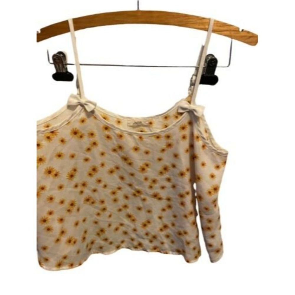 Anthropologie E (hanger) M Floral Bow Tank Top size Medium